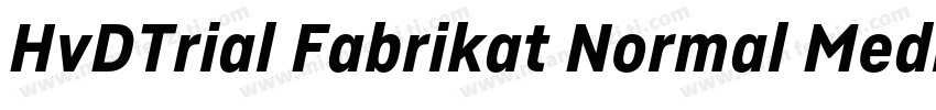 HvDTrial Fabrikat Normal Medium字体转换